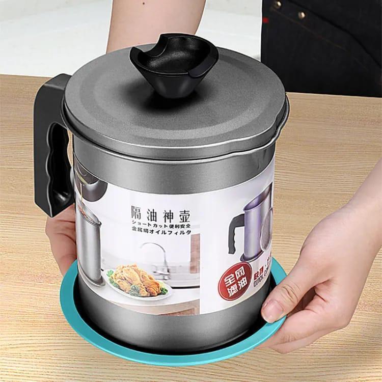 Stainless Steel Oil Separator Pot 1.4L Portable