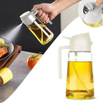 Glass Oil Sprayer Bottle with Handle, Green