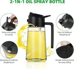 Glass Oil Sprayer Bottle with Handle, Green