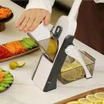 5-in-1 Mandoline Vegetable & Fruit Slicer – 40+ Adjustable Thickness Levels | Heavy-Duty ABS Pump Cutter & Dicer