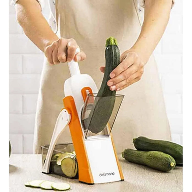 5-in-1 Mandoline Vegetable & Fruit Slicer – 40+ Adjustable Thickness Levels | Heavy-Duty ABS Pump Cutter & Dicer