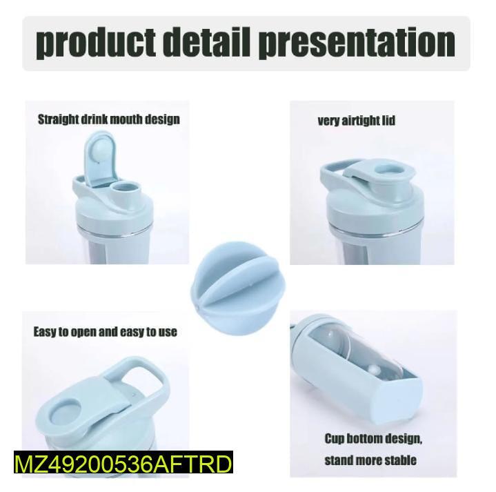 500 Ml Capacity Portable Shaker Water Bottle