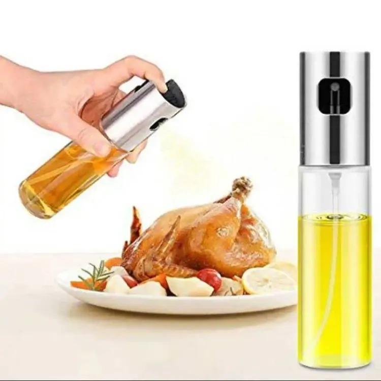 Glass Oil Spray Bottle with Stainless Steel Pump