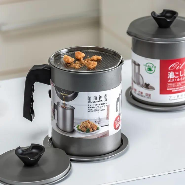Stainless Steel Oil Separator Pot 1.4L Portable