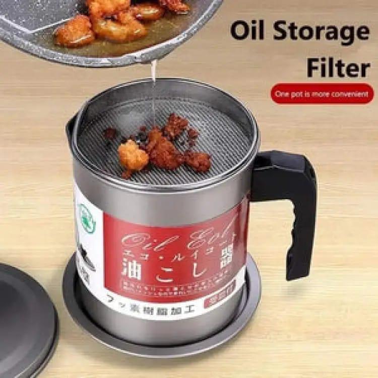 Stainless Steel Oil Separator Pot 1.4L Portable