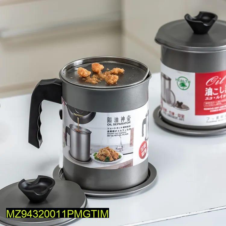 Stainless Steel Oil Separator Pot 1.4L Portable